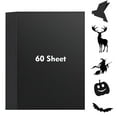 Black Cardstock Paper, 60 YPF5 Sheets Card Stock Thick Paper 92 lb