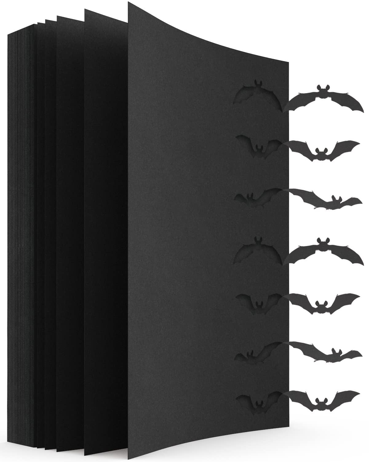 Black Cardstock Paper 8.5 YPF5 x 11, 108 Sheets 180g Black Printer Card