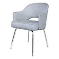 thumbnail image 1 of Black CaressoftPlus Modern Side to Dining Chair in Gray Linen, 1 of 9