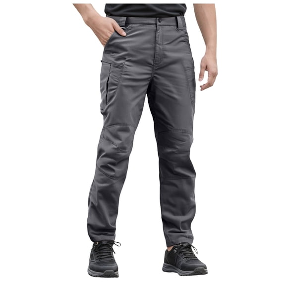 Black Cargo Pants Men Navy Blue Uniform Pants Men's Tactical Pants, Water Resistant Ripstop Cargo Pants, Lightweight Work Hiking Pants, Outdoor Apparel