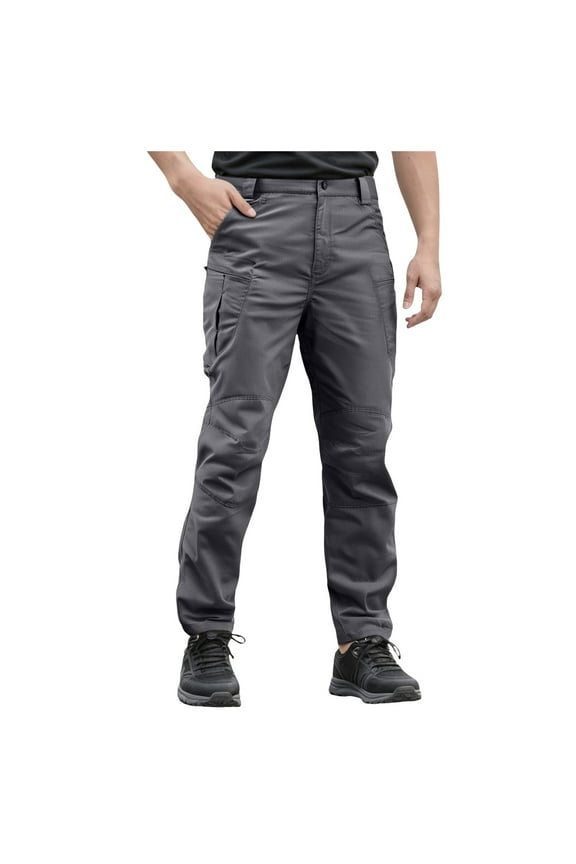 Black Cargo Pants Men Navy Blue Uniform Pants Men's Tactical Pants, Water Resistant Ripstop Cargo Pants, Lightweight Work Hiking Pants, Outdoor Apparel