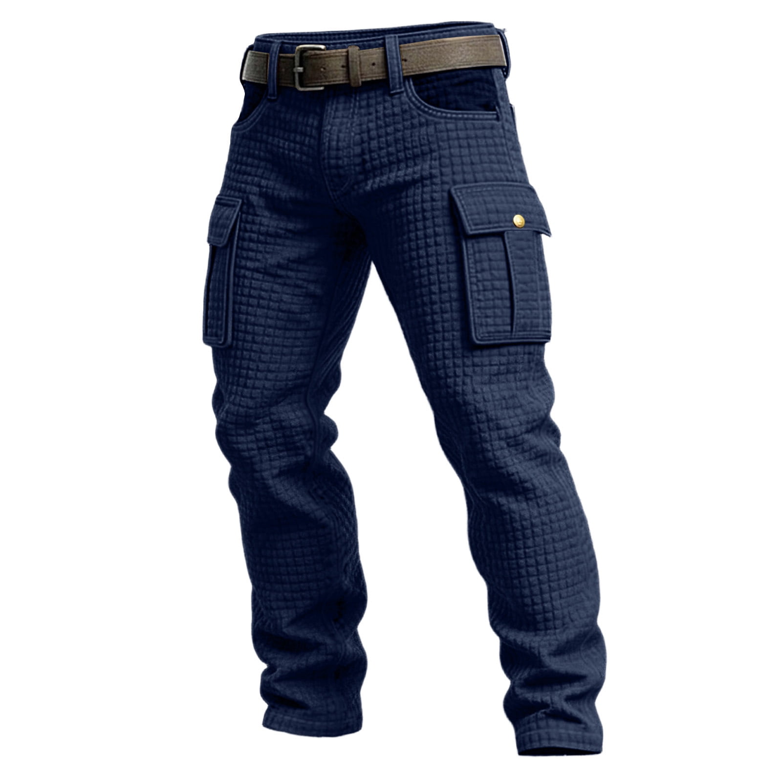 Black Cargo Pants Men Waterproof Elastic Waist Cargo Pants Hiking ...