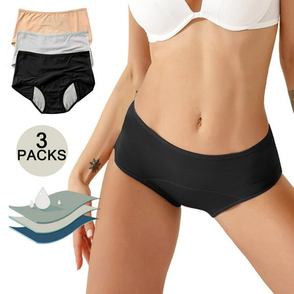 Black Cargo Pants Women's Solid Color Physiological Underwear Breathable Mesh Underwear 3pc Woman Pants Clearance