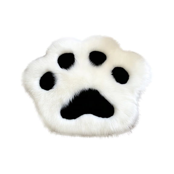 Black Carpet Bedroom Bedside Mat Long Pile Decorative Rug Pet Sleeping Mat Polyester Material Soft Comfortable For Floor Placement Resting Area 17.72X17.72 Inches