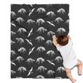 thumbnail image 1 of Black Cartoon Dinosaurs Fossils Pattern Blanket,Comfortable Soft Flannel Throw Blanket,All Season,Warm Lightweight Blankets for Sofa Bed Couch Living Room Chair,30"x40", 1 of 4