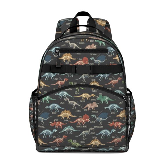 Green Striped Chicken Pattern Backpack for School,Cute School Bag,Schoolbag with Adjustable Shoulder Straps & Padded Back,15.25"x11.5"x5.25"