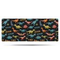 thumbnail image 1 of Black Cartoon Dinosaurs Names Pattern Bathroom Rugs Mat,Non Slip Microfiber Bathroom Rug,Rubber Backing,Soft Bathroom Mats for Bathroom Floor,Tub and Shower,60x24in(150x60cm), 1 of 5