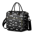 thumbnail image 1 of Black Cartoon Dinosaurs Skeletons Bones Womens Lunch Box for Work,Insulated Large Lunch Bag for Tween and Teen,Loncheras Para Mujer,Leakproof Adult Lunch Bag for Work,Beach,Travel,Picnic,Camping, 1 of 5