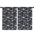 thumbnail image 1 of Black Cartoon Dinosaurs Skeletons Pattern Insulated Teens Curtains Set Of 2, Bedroom Essentials, Toddler Room Decor 42x63in(106x160cm), 1 of 5
