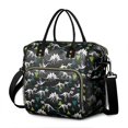 thumbnail image 1 of Black Cartoon Dinosaurs Skeletons Triangles Womens Lunch Box for Work,Insulated Large Lunch Bag for Tween and Teen,Loncheras Para Mujer,Leakproof Adult Lunch Bag for Work,Beach,Travel,Picnic,Camping, 1 of 5