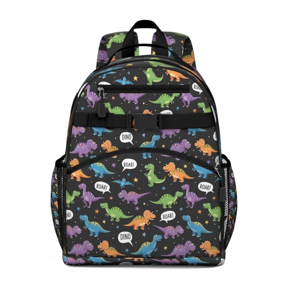 Beige Chicken Group Pattern Backpack for School,Cute School Bag,Schoolbag with Adjustable Shoulder Straps & Padded Back,15.25"x11.5"x5.25"