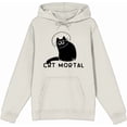 thumbnail image 1 of Black Cartoon Helmet Cat Adult Sand Long Sleeve Hoodie-Small, 1 of 3