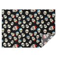thumbnail image 1 of Black Cartoon Skull Pattern Rectangle Tablecloth 60"x84",Waterproof Polyester Rectangle Table Cloth, Wipeable Spillproof Polyester Tablecloth for Dining, Camping, Indoor and Outdoor, 1 of 5