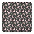 thumbnail image 1 of Black Cartoon Unicorn Floral Pattern Square Fitted Tablecloth with Elastic Edge,Square Table Cover,Washable Elastic Table Cover for Home Kitchen Party Decor 36"x36", 1 of 6