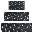 thumbnail image 1 of Black Cartoon Unicorn Moon Star Pattern Kitchen Rugs Sets Of 3,Kitchen Runner Rugs Non Skid Washable,Decorative Kitchen Floor Mats for Kitchen,Sink,Laundry,17"x30"+ 17"x47" + 17"x59", 1 of 6