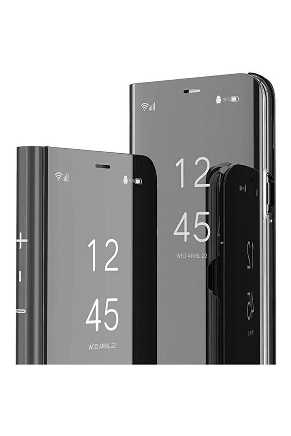 Transparent Mirror Phone Case Compatible with Samsung Galaxy S20 FE S20 S21 Plus Ultra A54 A71 A72 Note9 Note10 Note20 Black