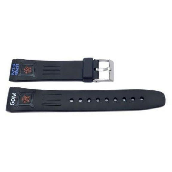 Black Casio Style 20mm Water Resistant Watch Strap