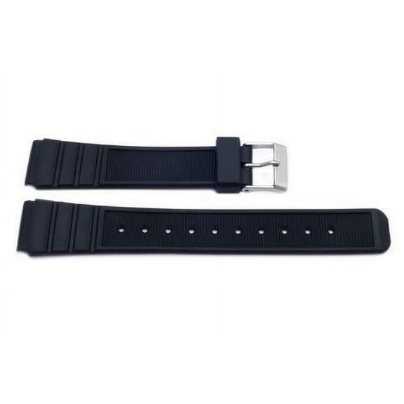 Black Casio Style Sport 18mm Watch Band