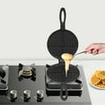thumbnail image 1 of Black Cast Iron 17cm Portable Waffle Maker Detachable Waffle Baking Tray Suitable For Open Flames, 1 of 10