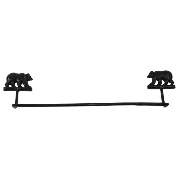 Rustic Grizzly Bear Towel Bar Hanger Rustic Grizzly Bear Towel Bar Hanger