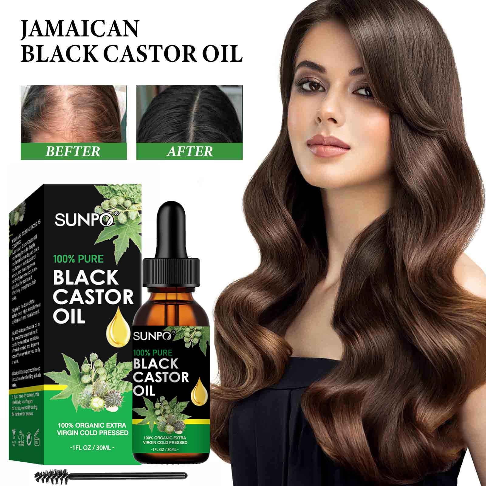 Black Castor Oil Massage Oil Hair Care Eyelash Care Nail Care Essential Oil 30ML