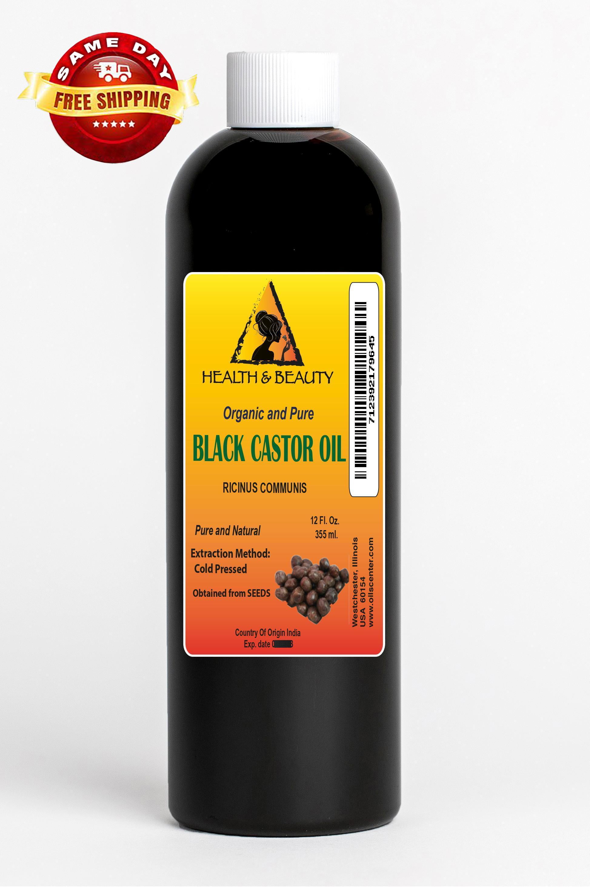 Black Castor Oil Organic USP Grade Hexane Free Cold Pressed Premium Pure 24 oz
