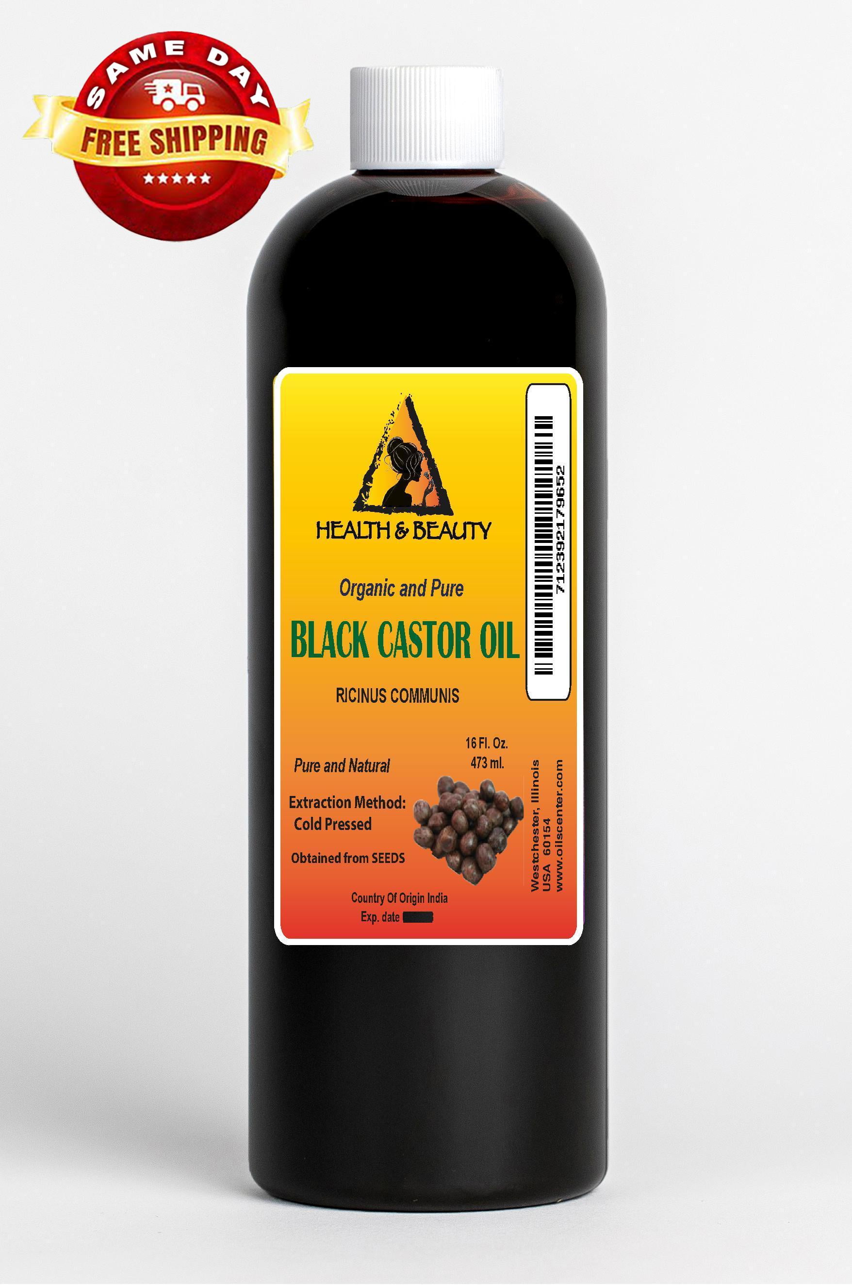 Black Castor Oil Organic USP Grade Hexane Free Cold Pressed Premium Pure 48 oz