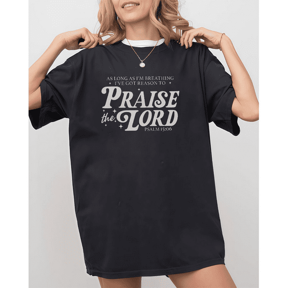 Praise Worship Tee Christian T-Shirt Top Inspirational Design Soft Cotton Comfort Fit Colors Black S-5XL
