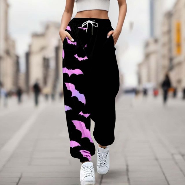 Black Casual Pants for Women's Bottom Sweatpants Joggers Pants Workout