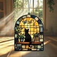 thumbnail image 1 of Black Cat And Book Suncatcher Ornament, Book Window Decor,Cat Lover Gift, Librarian Gift, Book Lover Gift,Reading Cat Acrylic Window Hanging, 1 of 5