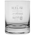 thumbnail image 1 of Black Cat Apothecary Happy Halloween Etched 11oz Crystal Rocks Whisky Glass, 1 of 1