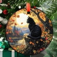 thumbnail image 1 of Black Cat Autumn Suncatcher, Ornament Style Window Hanging for Halloween, Cozy Fall Cat Lover Home Decor, Halloween Black Cat Decor, 2025, Holiday 2025, Festive Home Accent,, 1 of 5