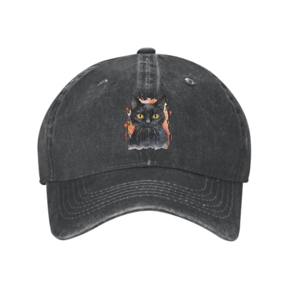 Black Cat Baseball Caps for Men Women Adjustable Casual Trucker Hats for Fishing Outdoor Activities Fashion Hats