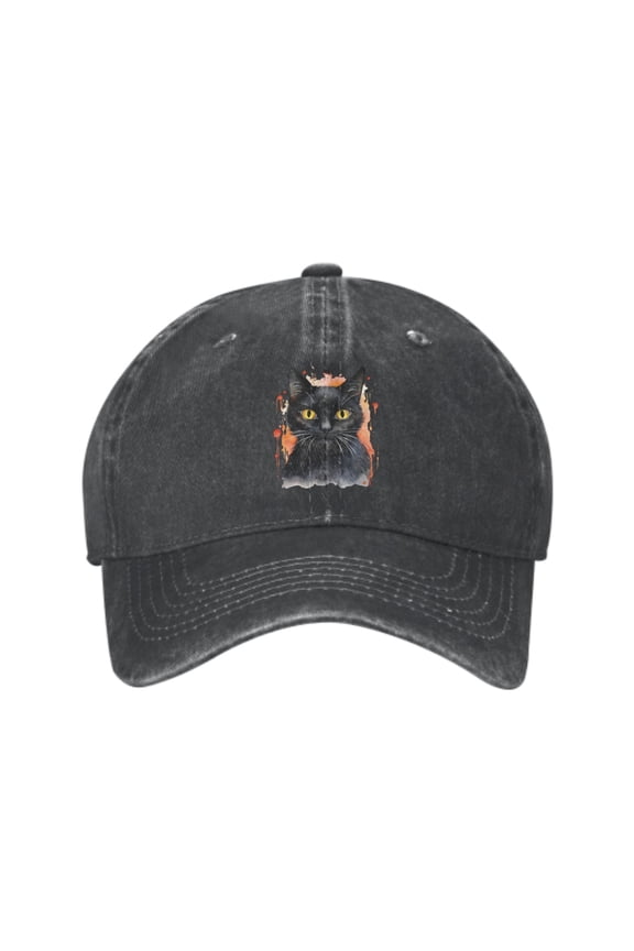 Black Cat Baseball Caps for Men Women Adjustable Casual Trucker Hats for Fishing Outdoor Activities Fashion Hats