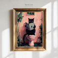 Black Cat Bathroom Restroom Wc Wall Art Poster Home Decor Print ...