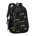 thumbnail image 1 of Black Cat Black Pattern Backpack for School, Cute School Bag with Adjustable Shoulder Straps and Padded Back, 16.9"x12.6"x5.9", 1 of 4
