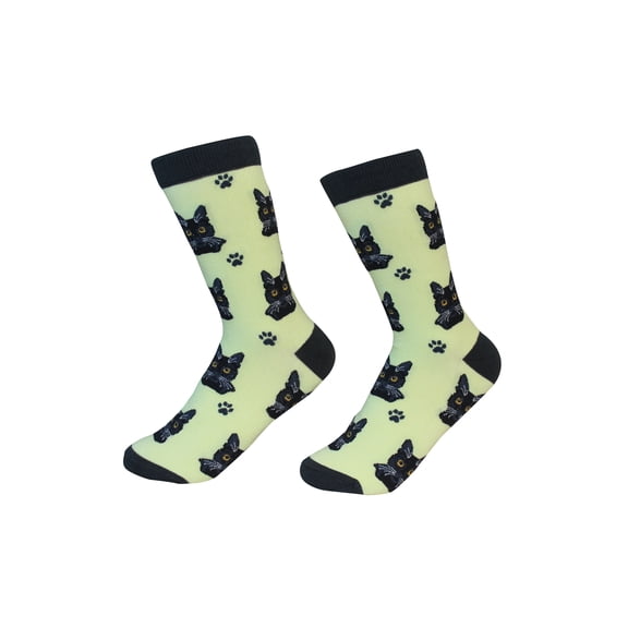 Black Cat Breed Socks Unisex Sock Daddy by E&S Pets