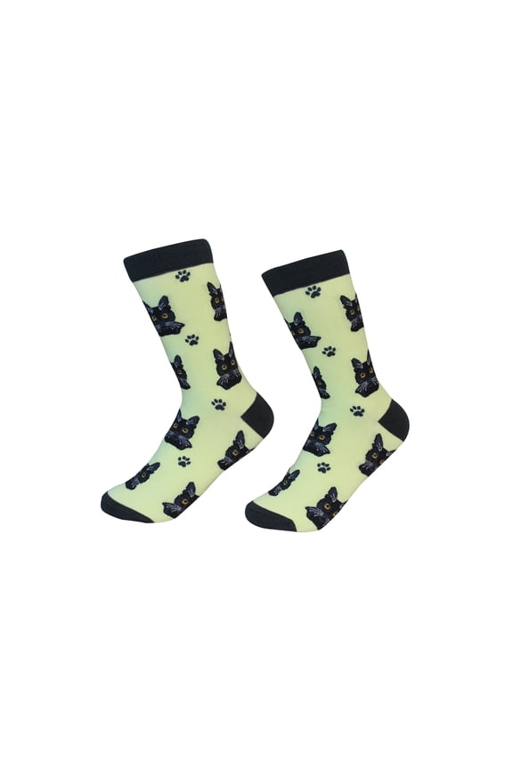 Black Cat Breed Socks Unisex Sock Daddy by E&S Pets