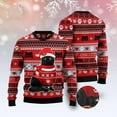 thumbnail image 1 of Black Cat Christmas Pattern Ugly Christmas Sweater, Christmas Cat Ugly Sweater, Ugly Cat Xmas Sweater, 1 of 2