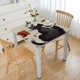 Black CatCloth Tablecloths for Square Tables Outdoor Table Cloth