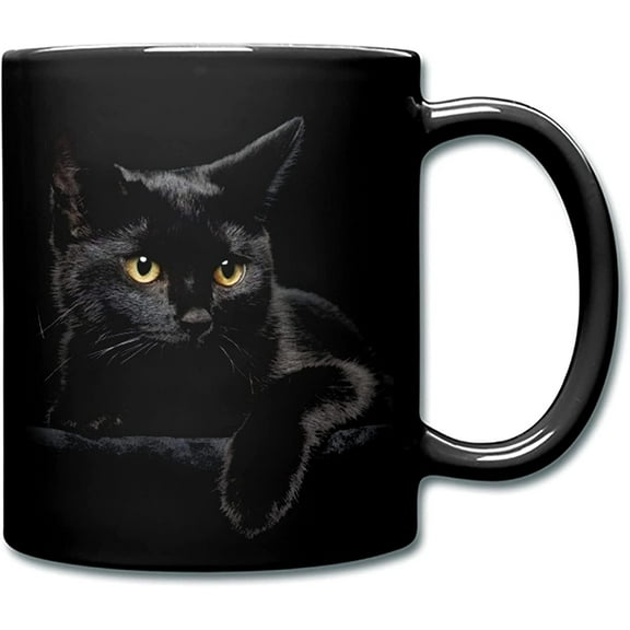 Black Cat Coffee Mug Perfect Cat Lover Gifts Cute Cat Coffee Mugs Present Great Gifts On Birthday Halloween Christmas 11 OZ Mugs