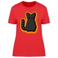 thumbnail image 1 of Black Cat Cookie T-Shirt Women -Image by Shutterstock, Female Large, 1 of 2