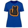thumbnail image 1 of Black Cat Cookie T-Shirt Women -Image by Shutterstock, Female XX-Large, 1 of 2
