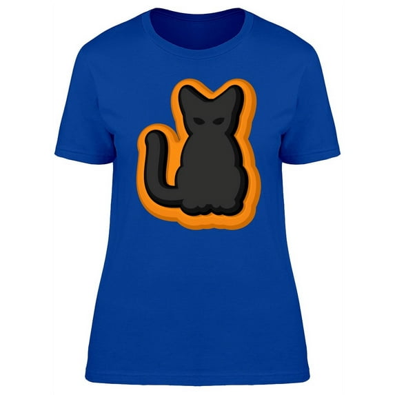 Black Cat Cookie T-Shirt Women -Image by Shutterstock, Female XX-Large