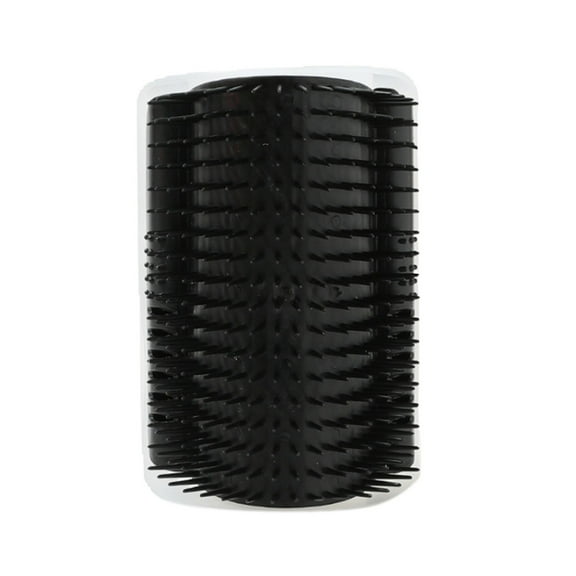 Black Cat Corner Scratching Post With Massage Brush, Wall Mounted Itch Relief For Pets, Durable Sisal Surface