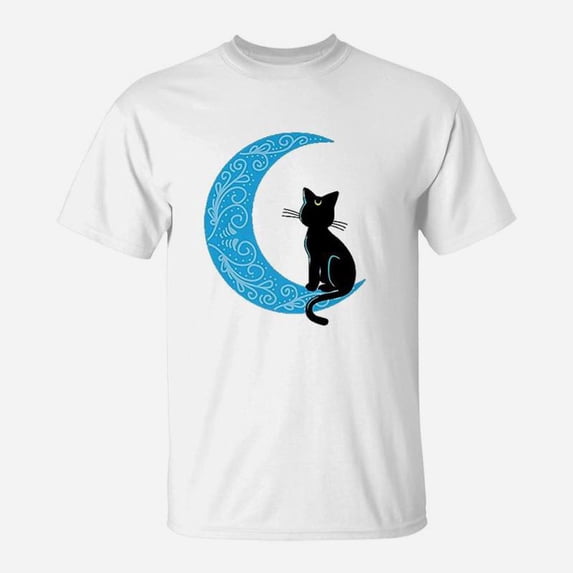 Black Cat Crescent Moon Sailor Mom TShirt
