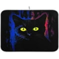 thumbnail image 1 of Black Cat Dish Drying Mat, Absorbent Microfiber Pad Protector For Kitchen Counter Top Mat Dish Drainboard 18x24in, 1 of 7