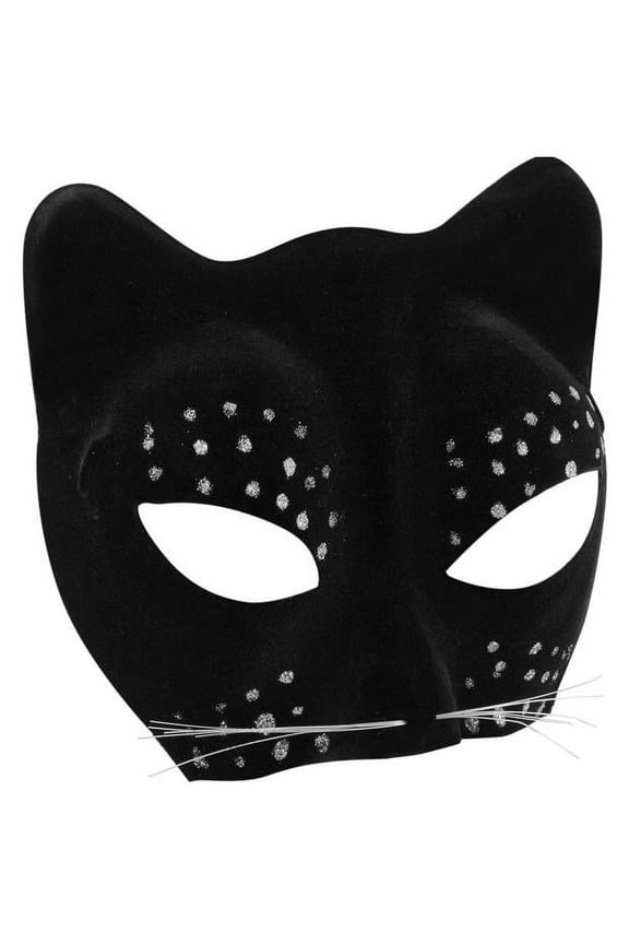 Black Cat Face Costume Mask