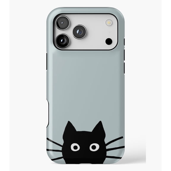 Black Cat Face M664, Case for iPhone 17/16/15/14/13/12/11 Pro Max – Stylish Unisex Protective Cover