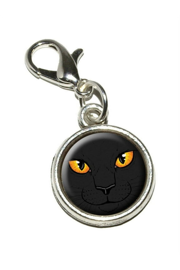 Black Cat Face - Pet Kitty Halloween Bracelet Charm